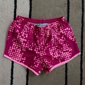 Nike Pink Athletic Shorts with Geometric Pattern
